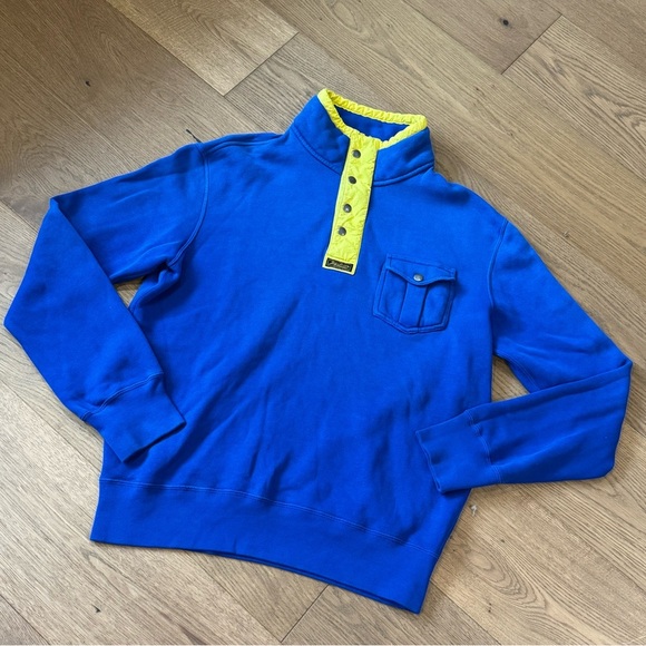 Polo By Ralph Lauren Vintage 90s Half Zipper‎ Sweatshirt Pullover -  Size L - Picture 2 of 7